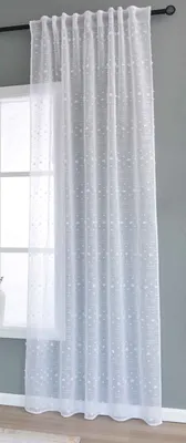 Produktbild von Gardine  HxB 245x145 cm Natur Pompom »VALENCIA« Multiband Aufhängung Scherli Transparent Leinen-Optik, 2023400