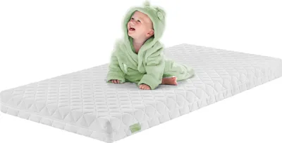Produktbild von Hochwertige Babymatratze und Kindermatratze | mit Trittkante | 80 x 160 cm | extra hautsympathischer Bezug | DREAMSTAR Ergo Kids