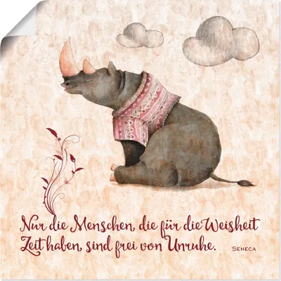 Produktbild von ARTland Poster Lebensweisheit Zeit Größe: 30x30 cm