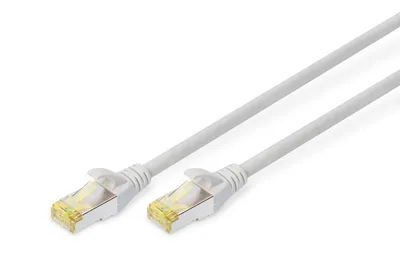 Zdjęcie produktu dla Digitus Kabel krosowy CAT 6A S/FTP, 0,5 m, Cat6a, S/FTP (S-STP), RJ-45, RJ-45, Szary