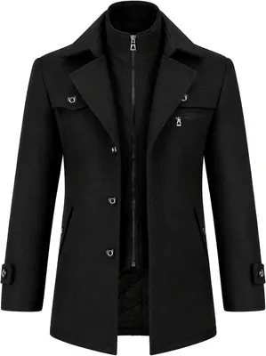 Produktbild von Gesteppte Herrenmantel im Trenchcoat-Stil, halblang und tailliert