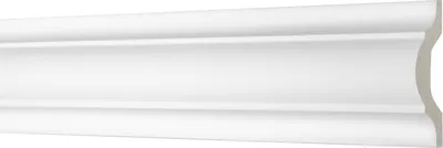 Produktbild von 2 Meter Flachleiste 76x25mm - Stuckleiste aus Polyurethanglatt, weiß, stoßfest - AD351 Hexim Perfect Serie 1 - Flachprofil Dekorleiste Wandleiste Zierprofile