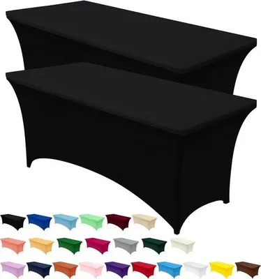Zdjęcie produktu dla Elastyczny obrus, czarny, nadający się do prania, 122 x 76 cm