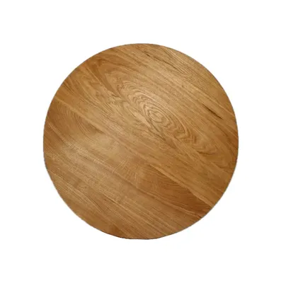 Produktbild von Massive geölte Eiche runde Platte durchmesser 60cm, rustikale Eiche runde Platte, Tischplatte, Arbeitsplatte aus Eiche massiv, Holz-Arbeitsplatte