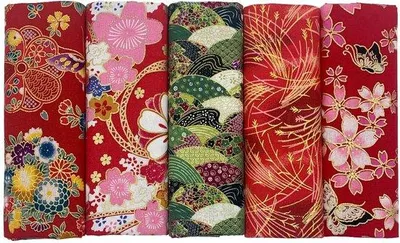 Zdjęcie produktu dla Kreatywny zestaw do patchworku z bawełny – 5 elementów – 40 x 80 cm