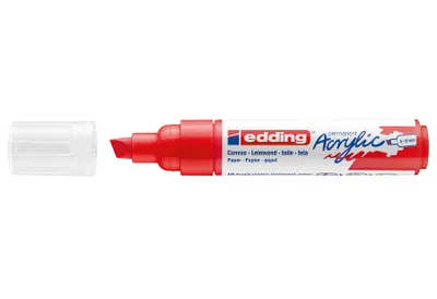 Produktbild von Edding 5000 Acrylmarker Breit, Rot, Meißel, Rot, Extradick, 5 mm, 1 cm