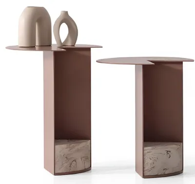 Produktbild von Wohnzimmer Beige Beistelltische Designer Rundtische Ablagetische