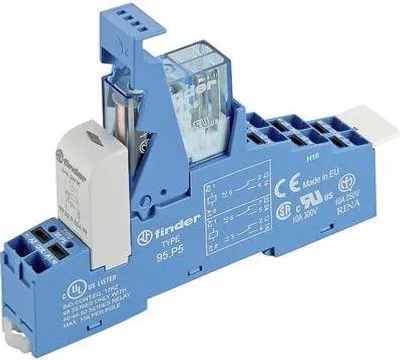 Immagine prodotto di Finder 48.P5.7.024.5050 Modulo relè 1 pz. Tensione nominale: 250 V/AC Corrente di commutazione (max.): 15 A 2 contatti di commutazione (48P570245050)