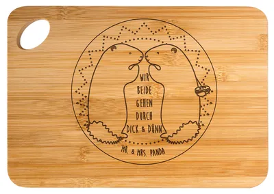 Produktbild von Mr. & Mrs. Panda Frühstücksbrett Ziesel Geschwisterliebe - Transparent - Geschenk, Hackbrett, Weihnachten, Familie, Muttertag, Holzbrett, Schneidebrett, Geschwister