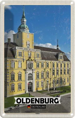 Image de vianmo Plaque en tôle 18x12 cm Oldenburg Schloss Architekur
