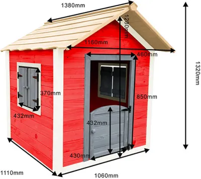 Produktbild von Kinderspielhaus Lars Spielhaus Gartenhaus für Kinder Rot