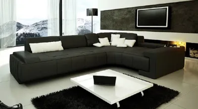 Produktbild von Wohnlandschaft Sofa L-Form Leder Couch