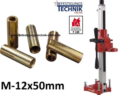 Produktbild von 100 Beton Dübel Einschlaganker M12 16x50 für Kernbohrständer Kernbohrgerät ETA