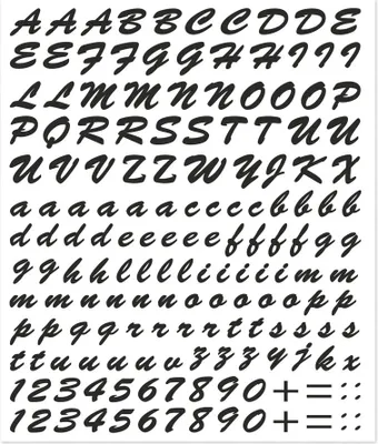 Produktbild von Kit Aufkleber Buchstaben Farbe Schwarz