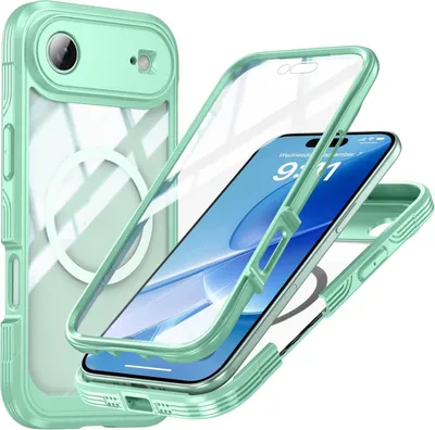 Immagine prodotto di Per Apple iPhone 17 Air MagSafe Magnetic 360 Full Body Hybrid Case Bumper verde