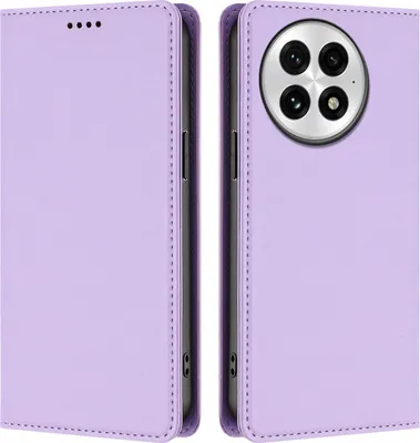 Image de Housse de téléphone portable pour OnePlus 13, Cuir synthétique à rabat antichoc Housse magnétique avec support Violet