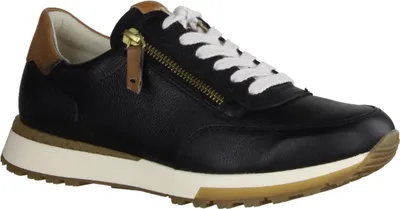 Produktbild von Paul Green 5310-028 Damen, Sneaker, Leder, Black/Cuoio, Wechselfußbett - Damenschuhe Sneaker, Schwarz, leder (maincalf/w kid)