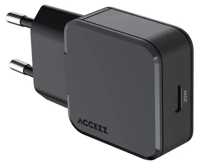 Productafbeelding van Accezz Ultra Slim GaN Oplader - USB-C - 20W - Zwart
