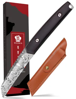 Imagen del producto de Cuchillo pelador de 3,3 pulgadas con funda de cuero