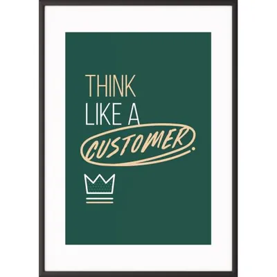 Produktbild von PAPERFLOW Wandbild "Think like a Customer", A4