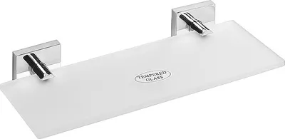 Produktbild von META Glasablage Messing Chrom poliert 300x55x130 mm für Bad & Küche >> zum Bohren