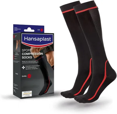 Productafbeelding van Hansaplast Sport Compressiekousen, sportcompressiekousen voor ondersteuning