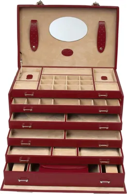Produktbild von WINDROSE Schmuckschatulle Merino Jewel Boxes Red rot