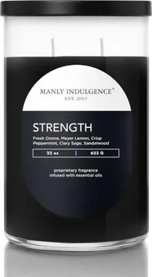 Obrázok produktu pre Koloniálna vonná sviečka „Strength“ – drevitá a svieža