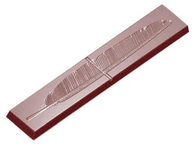Produktbild von Schneider Schokoladenform Feder aus Polycarbonat, 8 Kavitäten, 123x22x6 mm, 275x135x24 mm