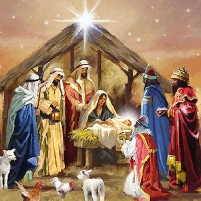 Produktbild von 20 Servietten Nativity Collage - Christi Geburt 33x33cm