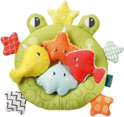 Produktbild von Badekescher Frosch – Stoff-Kescherspiel mit Rassel & Raschelpapier
