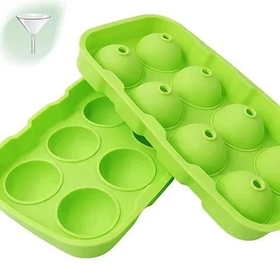 Zdjęcie produktu dla Forma do kostek lodu silikonowa 8 kulek ø 4 5 cm z pokrywką