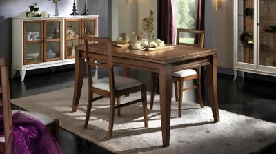 Image de Table de salle à manger en bois naturel Style rétro Salle à manger Salon Tables Table Meuble