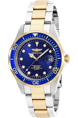 Produktbild von Invicta Pro Diver 17050 Herrenuhr - Quarzwerk - Edelstahl mit blauem Zifferblatt - 37 mm