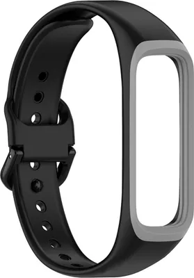 Produktbild von R220 Watch-Gurt atmungsaktives schweißsicheres Sportuhrband mit Bewegungsrahmen für Samsung Galaxy Fit2-Schwarzgrau