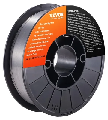 Produktbild von VEVOR Flussmittel-Schweißdraht, E71T-GS 0,8 mm 4,5 kg, gasloser MIG-Schweißdraht aus niedriglegiertem Stahl mit geringer Spritzerbildung für alle Positionen des Lichtbogenschweißens und den Außeneinsatz, 0.035 Zoll