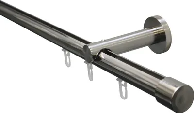 Zdjęcie produktu dla Metalowy karnisz ISА GARDINIA 160 cm stal optyka