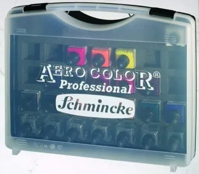Produktbild von Schmincke Airbrushfarben Aero Color Kunststoff Koffer 81 124 097 Airbrush Farben