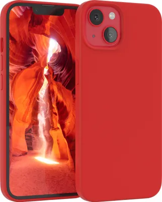 Produktbild von EAZY CASE Silikonhülle für Apple iPhone 13 Silikon Backcover Schutz in Rot