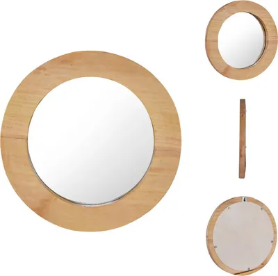 Immagine prodotto di vidaXL Specchio da parete 40 cm tondo in teak - Specchio