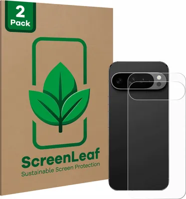 Produktbild von 2x ScreenLeaf Schutzfolie für Google Pixel 9 Pro XL (Rückseite) Displayschutz Display Schutz Folie Klar Transparent