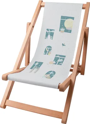 Produktbild von Dreamroots Kinder Liegestuhl klappbar Holz, Buchenholz bis zu 130 kg, Sonnenliege klappbar mit 3-stufiger Neigungsregulierung der Rückenlehne, Windows