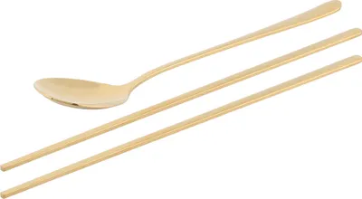 Produktbild von Löffel, Edelstahl-Löffel, Essstäbchen, Edelstahl-Essstäbchen, Löffel-Essstäbchen-Set, Koreanisches Besteck, Weihnachtsgeschenk