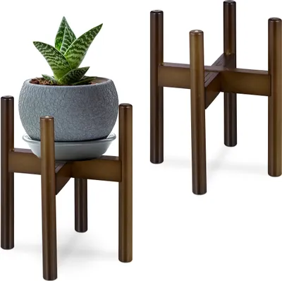 Produktbild von relaxdays Pflanzenständer 2er Set dunkelbraun