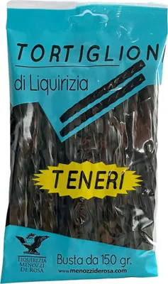 Produktbild von Tortiglioni di Liquirizia, Lakritz-Pasta, 150 g Tüte, Menozzi de Rosa 1836
