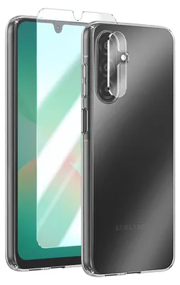 Immagine prodotto di Custodia per Samsung Galaxy A26, compatibile con MagSafe, con vetro temperato protettivo, resistente agli urti, trasparente
