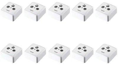 Produktbild von PremiumX 10X PX3-DC 3-fach Sat Durchgangsdose DC-Durchgang Antennendose SAT