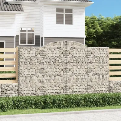 Produktbild von Gabione mit Hochbogen 300x50x180/200 cm Verzinktes Eisen , Gabionen Design 2024