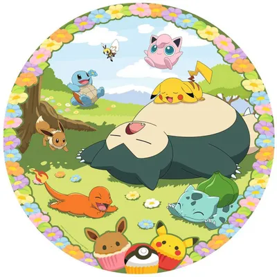 Immagine prodotto di Okrągła układanka Pokémon Kwiatowy Motyw (500 kawałków, 52 cm)