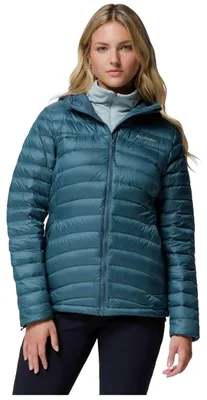 Image de Veste Columbia Chaqueta con capucha Columbia Corelite Down azul verdoso mujer pour Femme